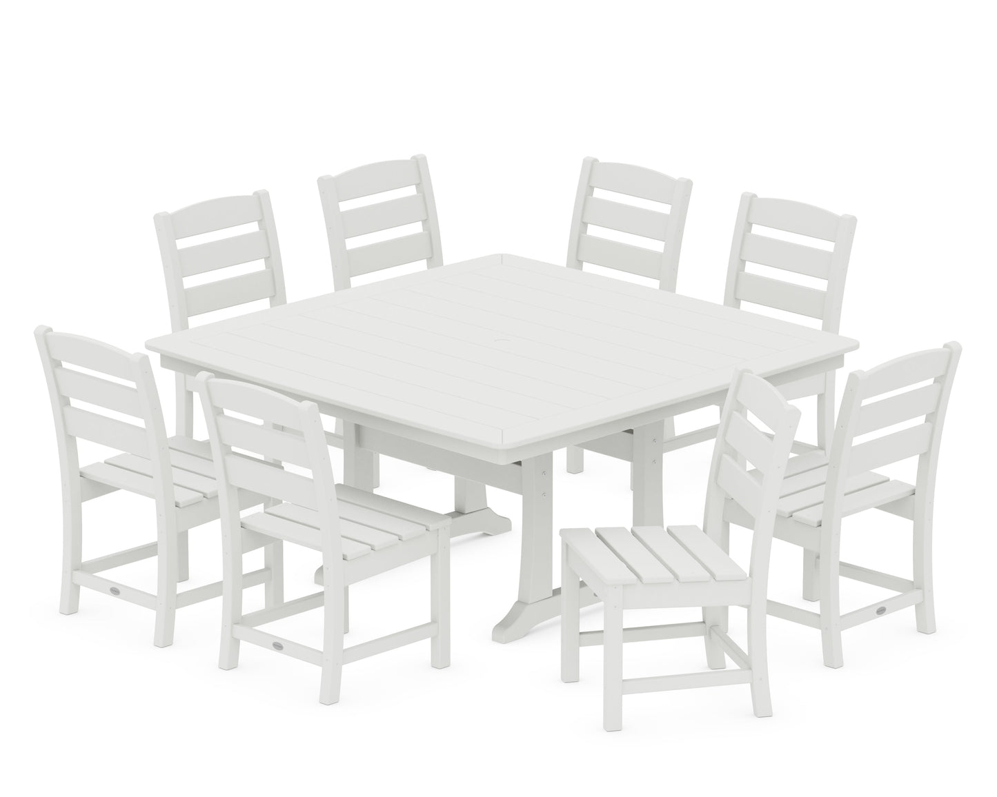 Lakeside 9-Piece Nautical Trestle Dining Set