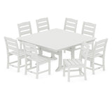 Lakeside 9-Piece Nautical Trestle Dining Set