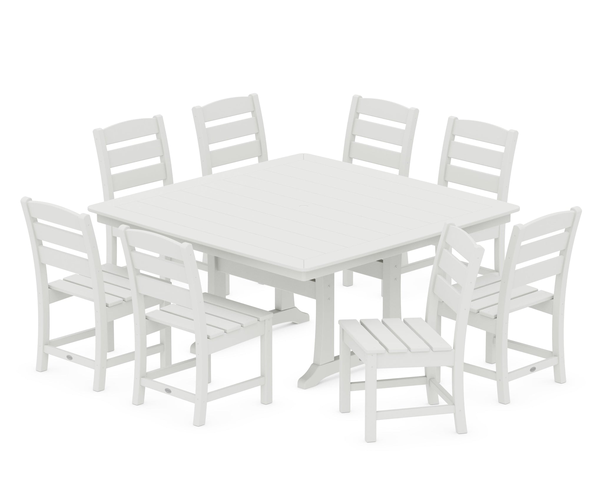 Lakeside 9-Piece Nautical Trestle Dining Set