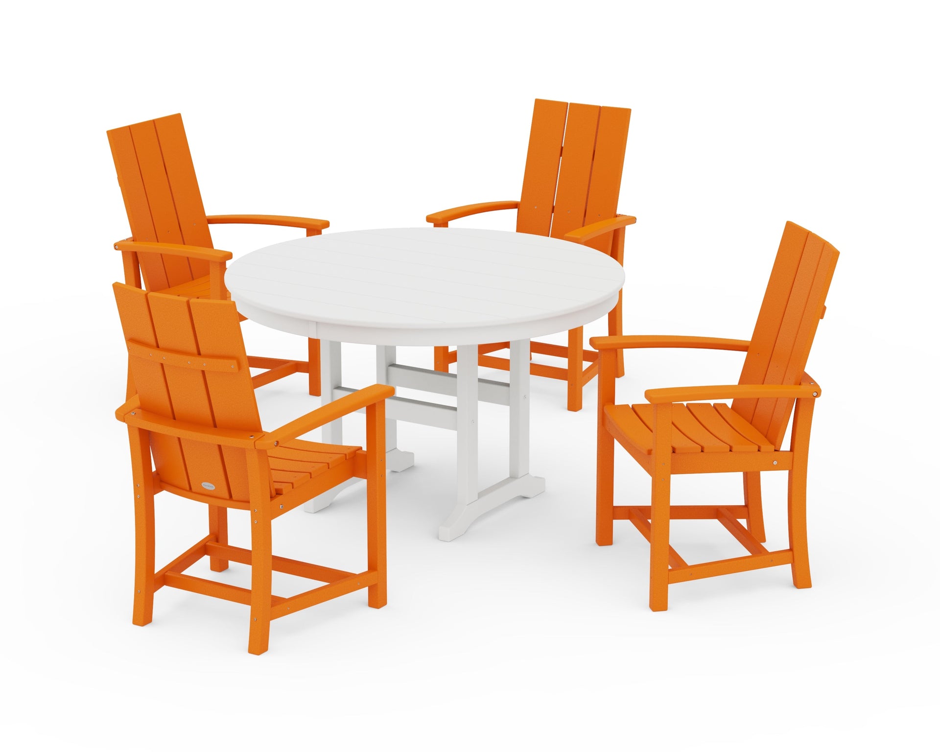 Modern Adirondack 5-Piece Round Farmhouse Dining Set