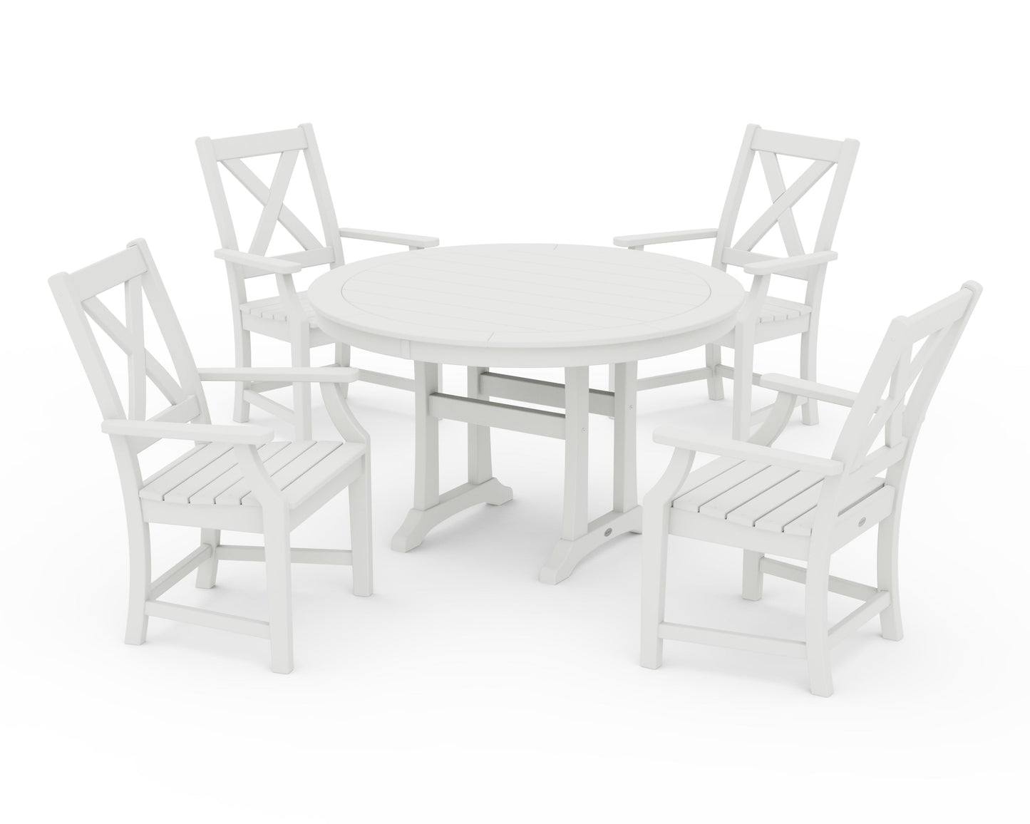 Braxton 5-Piece Nautical Trestle Arm Chair Dining Set