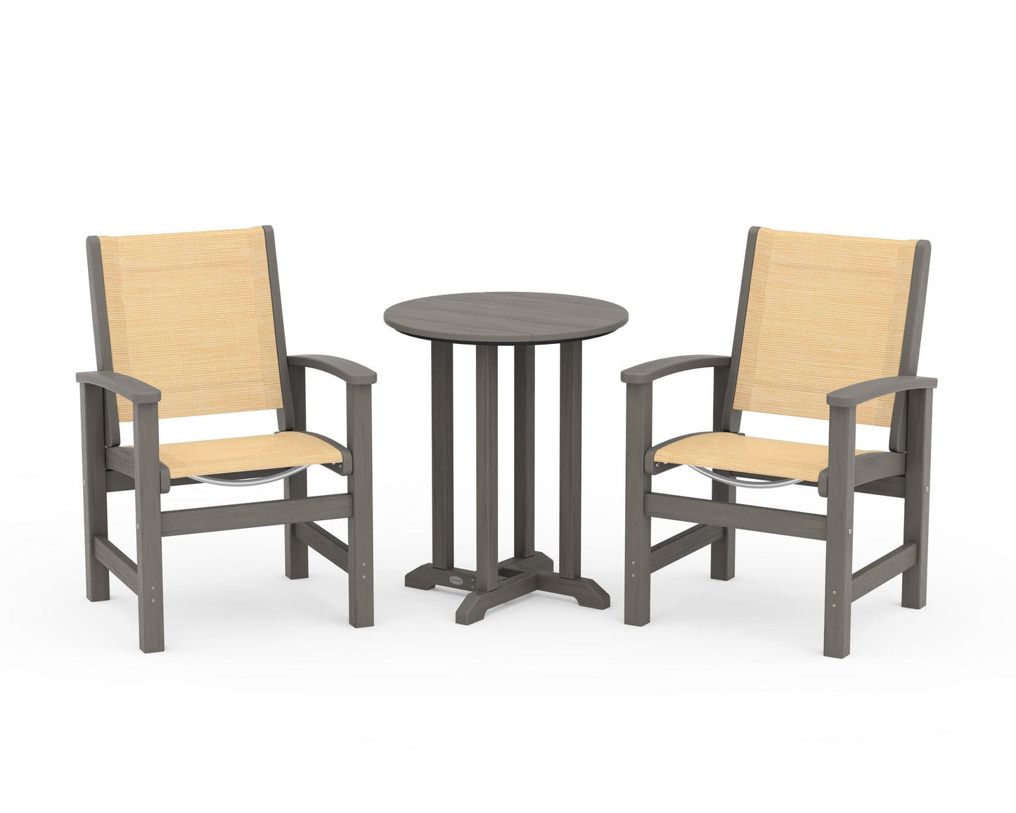 Coastal 3-Piece Round Bistro Dining Set