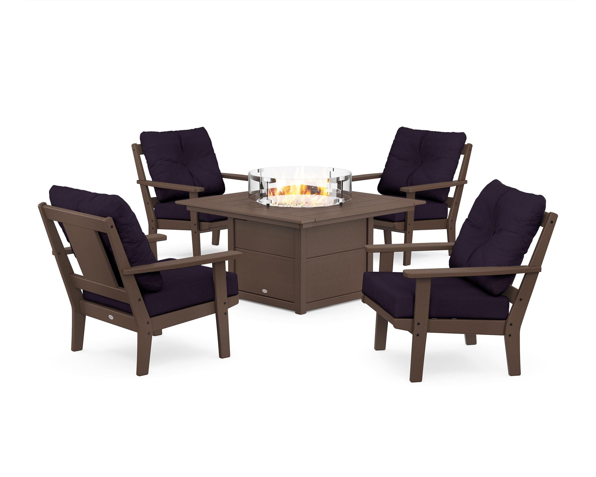 Prairie 5-Piece Deep Seating Set with Fire Pit Table