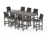 Coastal 9-Piece Bar Set with Trestle Legs