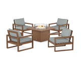 EDGE Sectional 5-Piece Deep Seating Set with Fire Pit Table