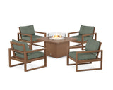 EDGE Sectional 5-Piece Deep Seating Set with Fire Pit Table