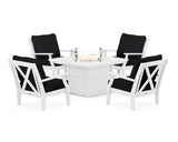 Braxton 5-Piece Deep Seating Conversation Set with Fire Pit Table