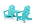Classic Oversized Adirondacks with Angled Connecting Table