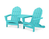 Classic Oversized Adirondacks with Angled Connecting Table