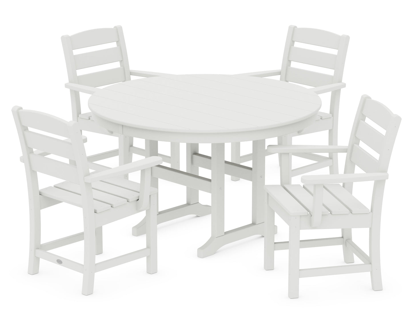 Lakeside 5-Piece Round Farmhouse Dining Set