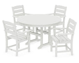 Lakeside 5-Piece Round Farmhouse Dining Set