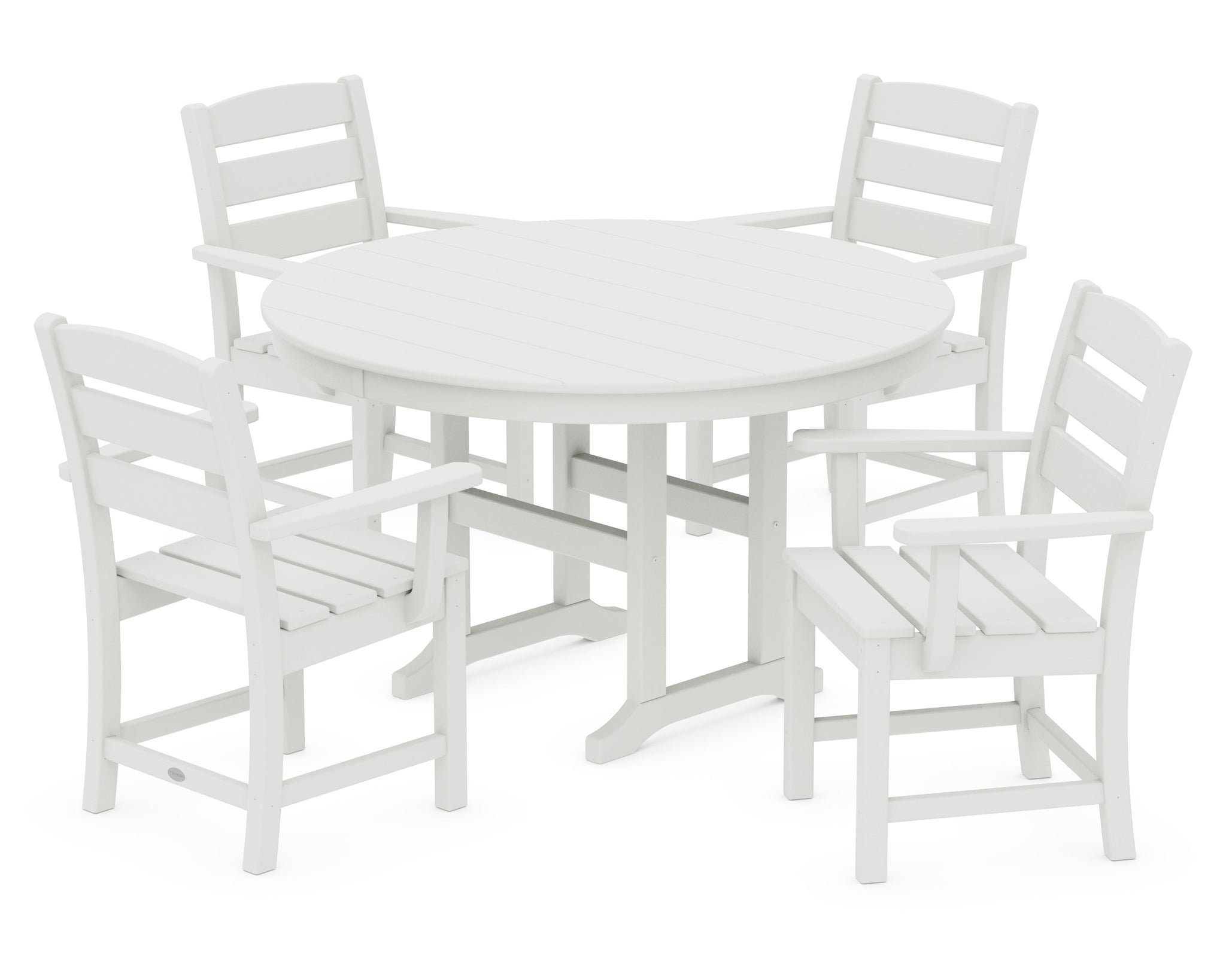 Lakeside 5-Piece Round Farmhouse Dining Set