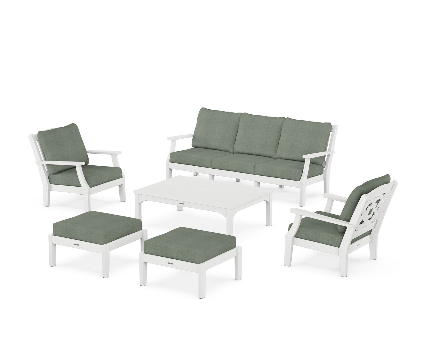 Chinoiserie 6-Piece Lounge Sofa Set