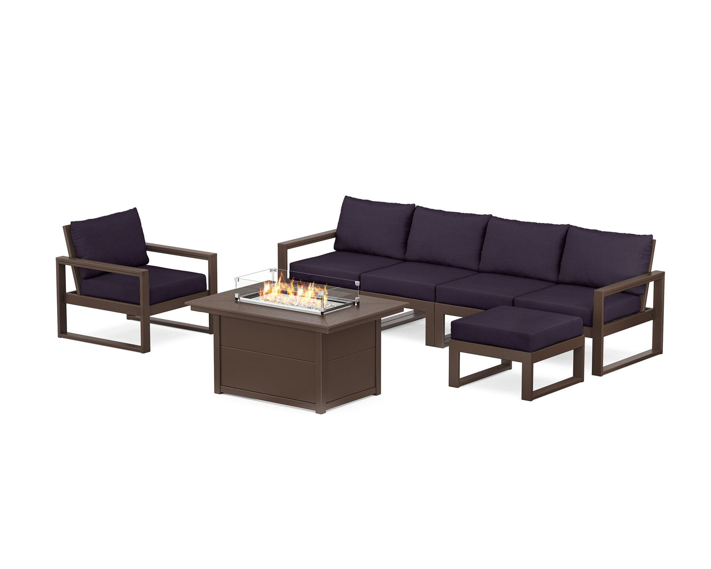 EDGE Sectional Lounge and Fire Pit Set