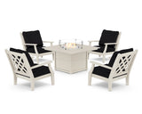 Wovendale 5-Piece Deep Seating Set with Fire Pit Table