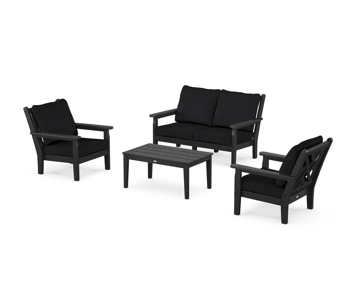 Chippendale 4-Piece Deep Seating Set with Loveseat