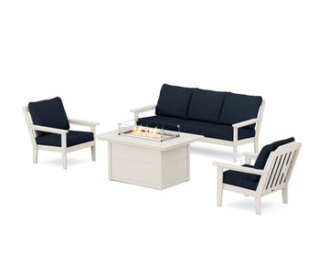 Cottage Deep Seating Fire Pit Table Set