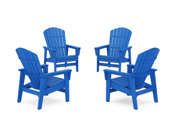 4-Piece Nautical Grand Upright Adirondack Chair Conversation Set