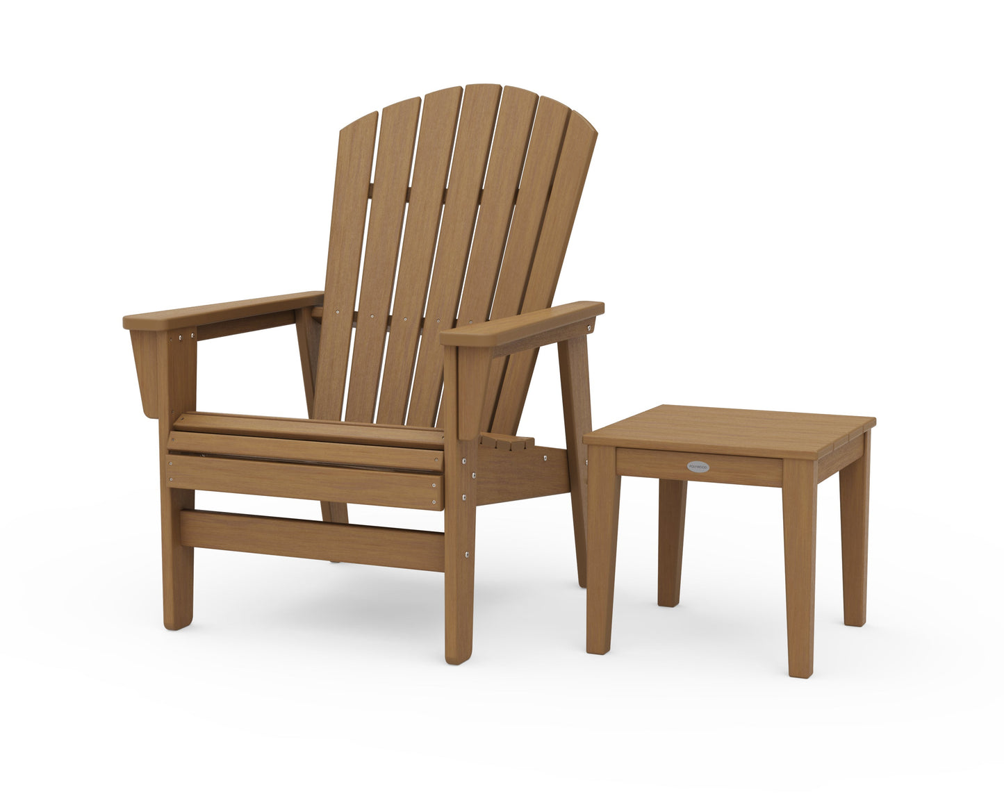 Nautical Grand Upright Adirondack Chair with Side Table
