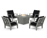 Wovendale 5-Piece Deep Seating Set with Fire Pit Table