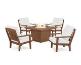 Mission 5-Piece Deep Seating Set with Fire Pit Table