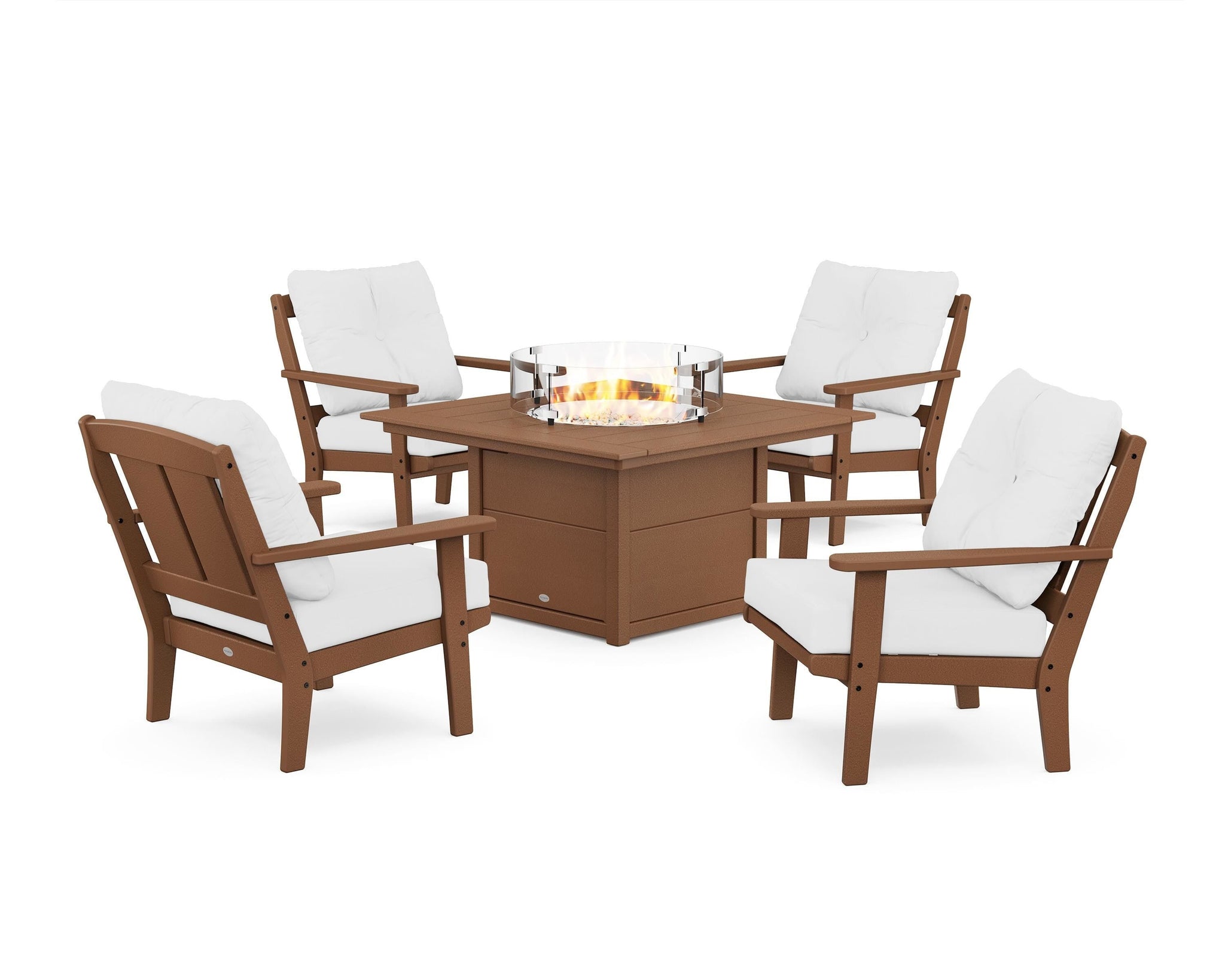 Mission 5-Piece Deep Seating Set with Fire Pit Table
