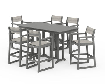 EDGE Sling Arm Chair 7-Piece Farmhouse Bar Set