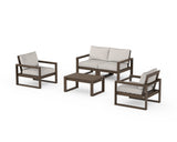 EDGE Sectional 4-Piece Deep Seating Set with Loveseat