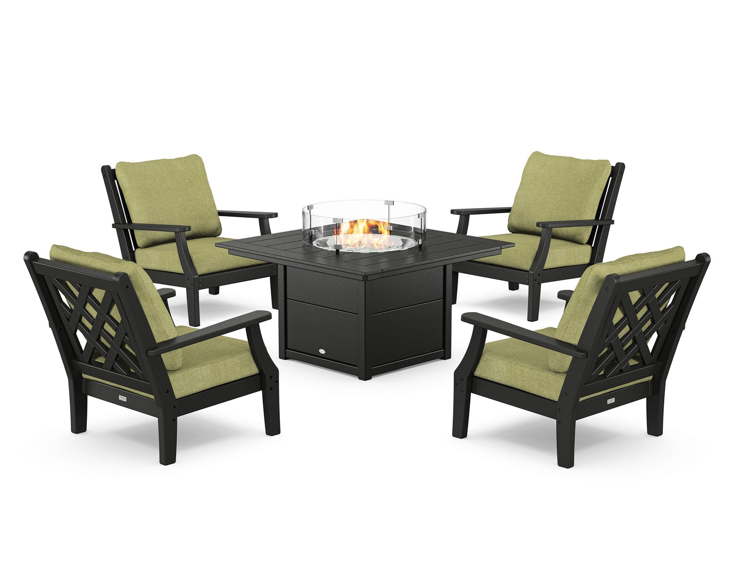 Wovendale 5-Piece Deep Seating Set with Fire Pit Table