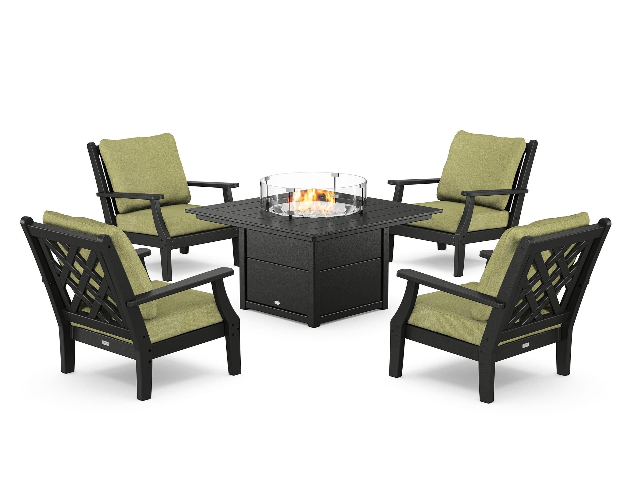 Wovendale 5-Piece Deep Seating Set with Fire Pit Table