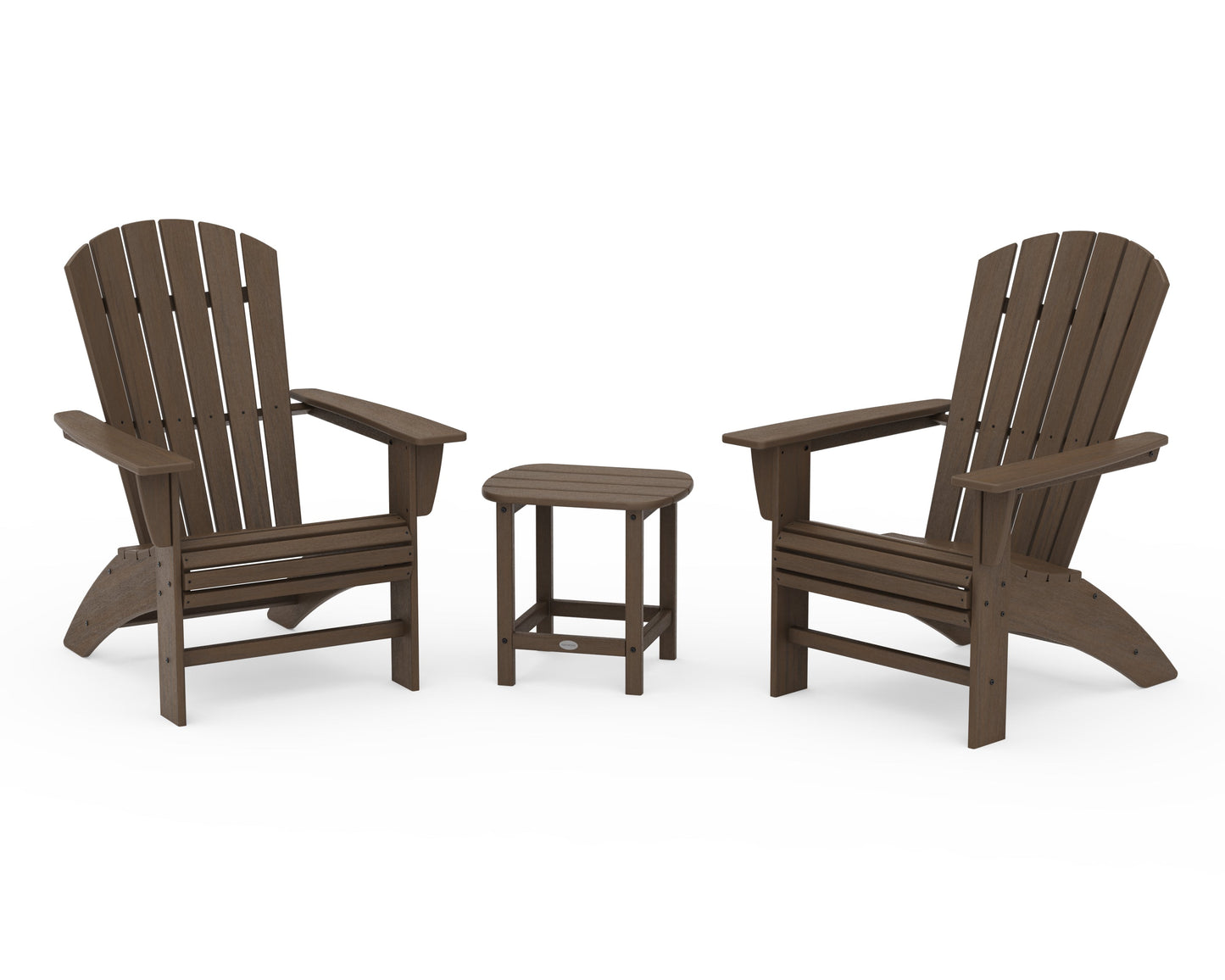 Nautical 3-Piece Curveback Adirondack Set