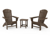 Nautical 3-Piece Curveback Adirondack Set