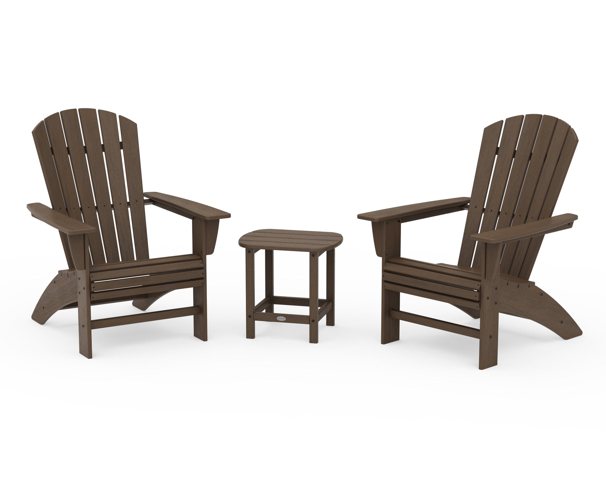 Nautical 3-Piece Curveback Adirondack Set