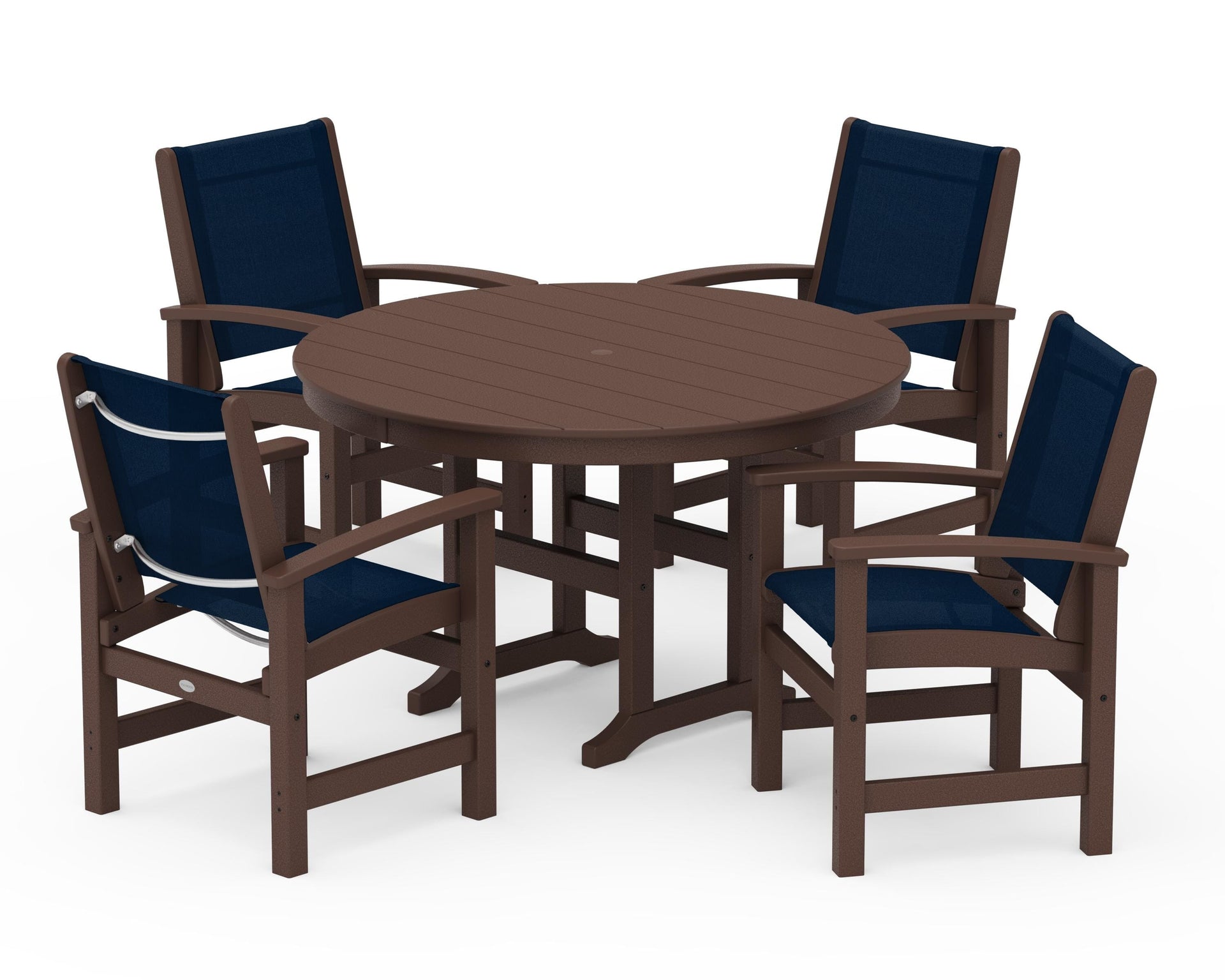 Coastal 5-Piece Round Farmhouse Dining Set