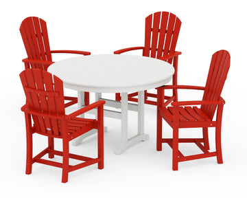 Palm Coast 5-Piece Round Farmhouse Dining Set