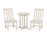 Vineyard Side Chair 3-Piece Round Bistro Dining Set