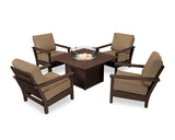 Harbour 5-Piece Conversation Set with Fire Pit Table