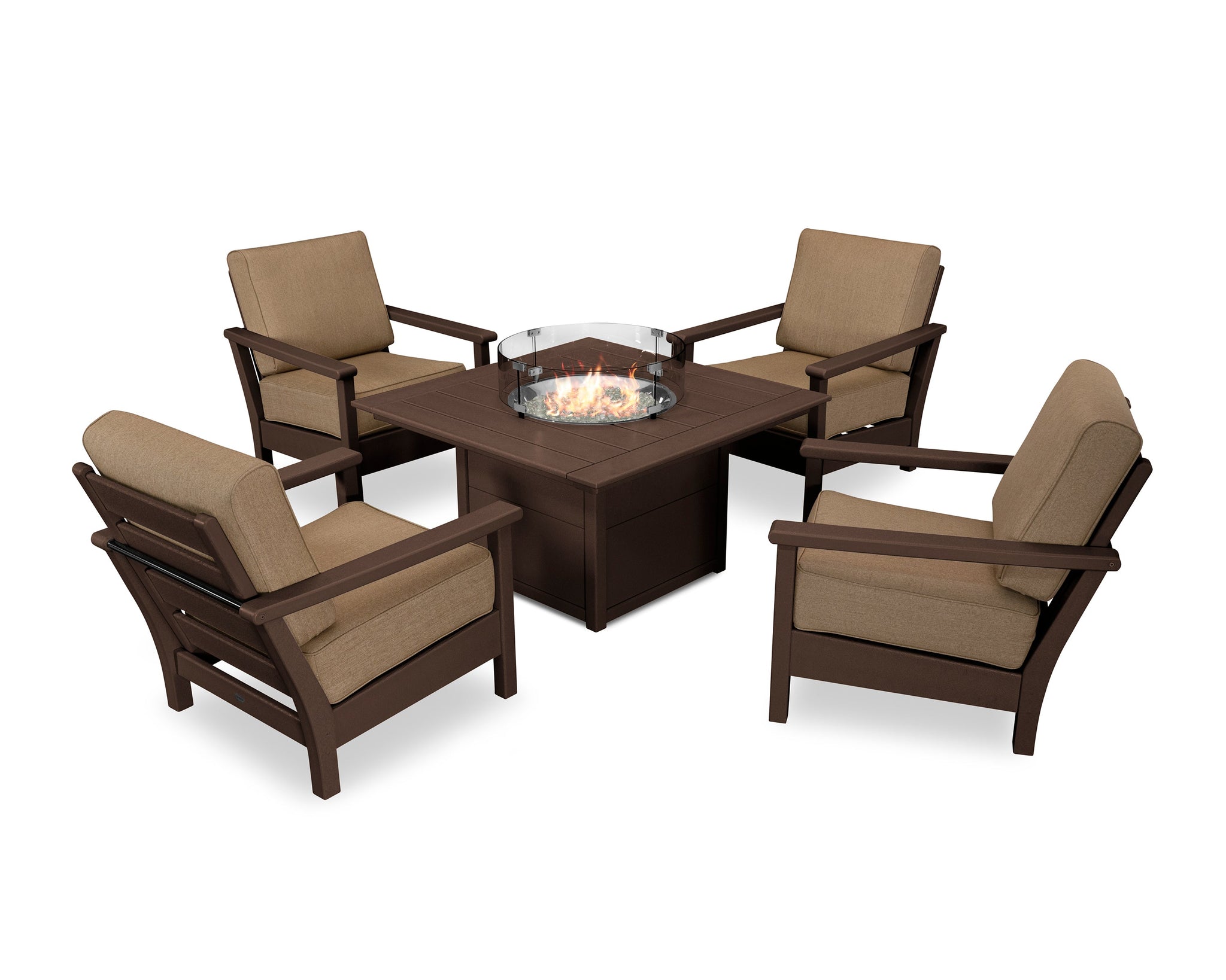 Harbour 5-Piece Conversation Set with Fire Pit Table