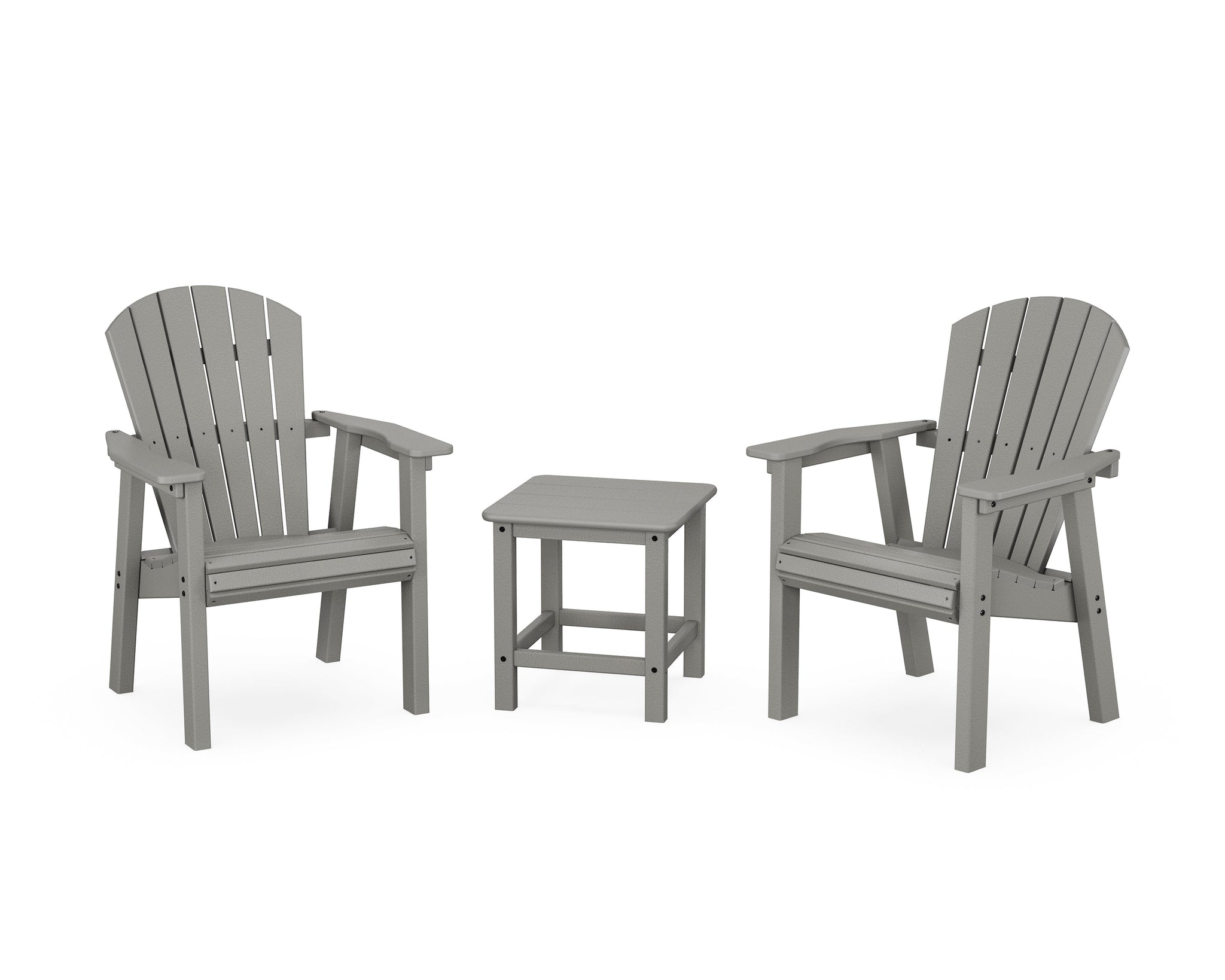 Seashell 3-Piece Upright Adirondack Chair Set