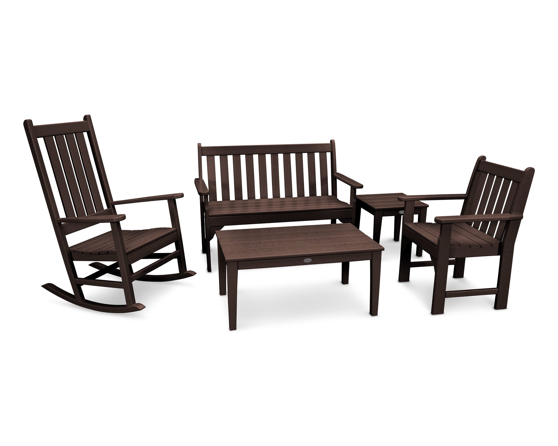 Vineyard 5-Piece Bench & Rocking Chair Set