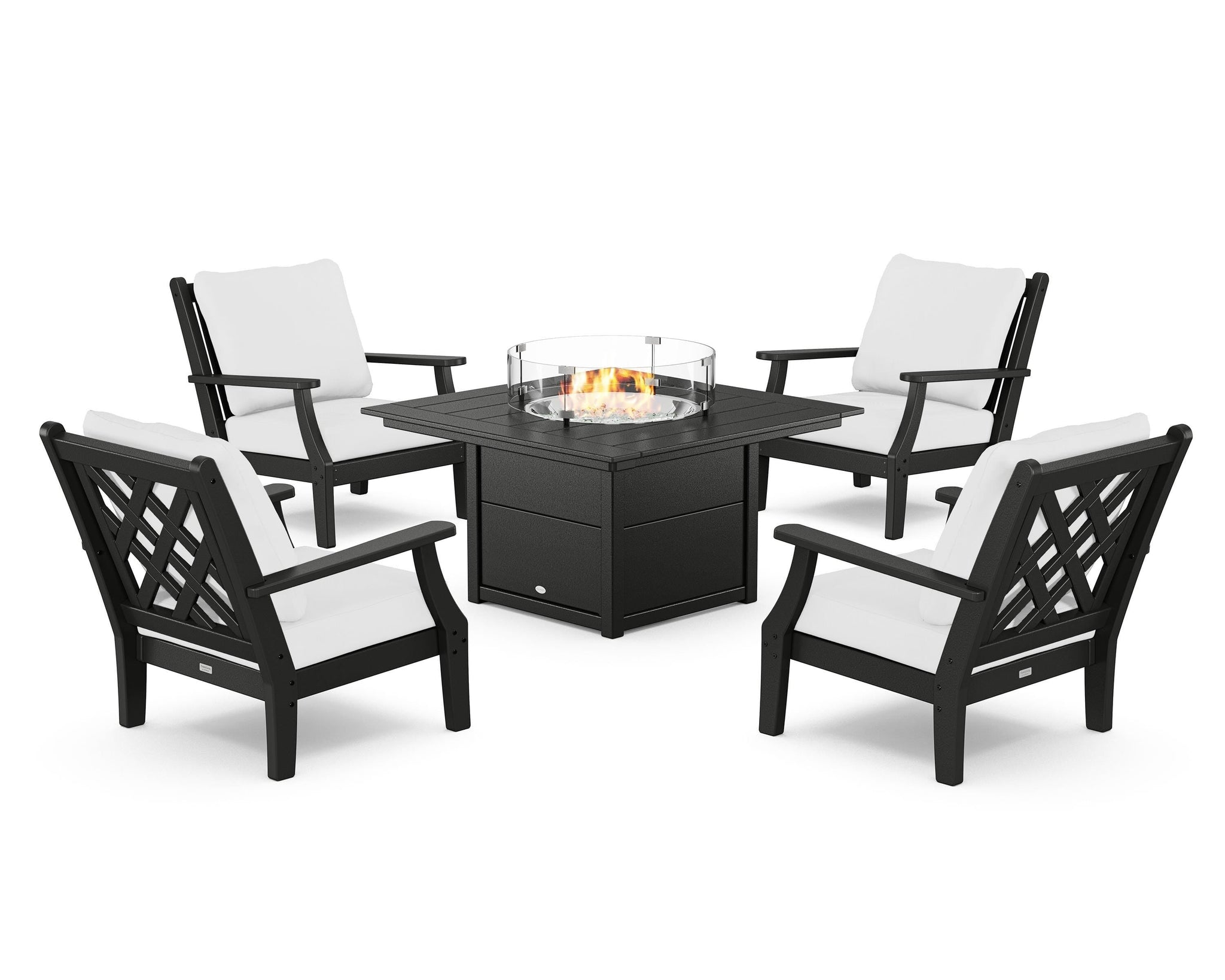 Wovendale 5-Piece Deep Seating Set with Fire Pit Table