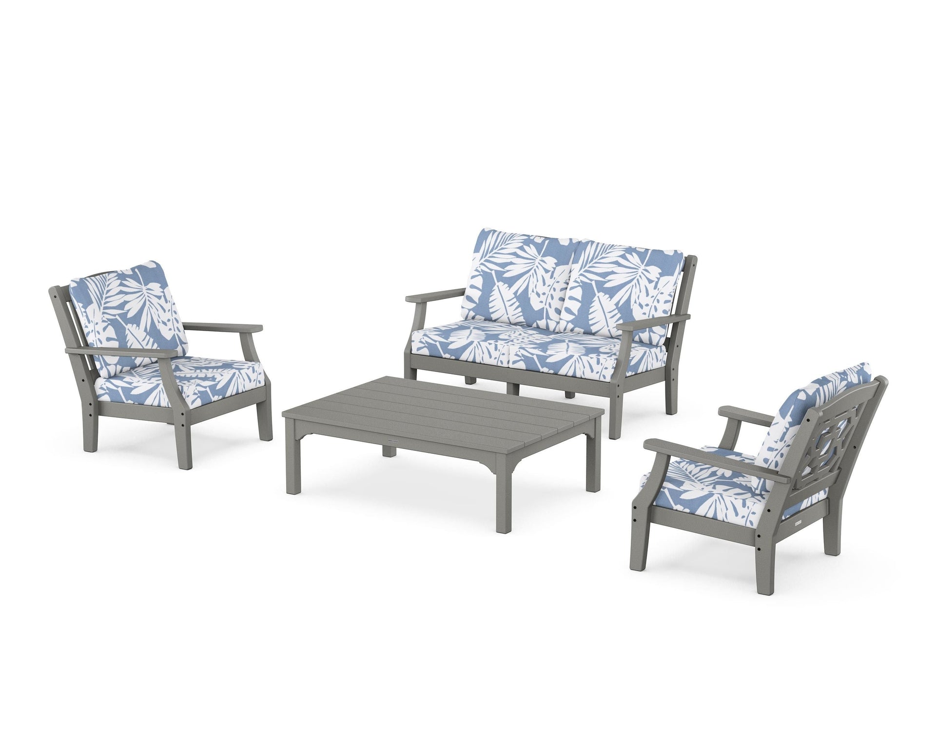 Chinoiserie 4-Piece Deep Seating Set with Loveseat