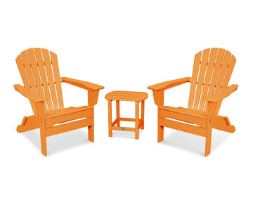 South Beach 3-Piece Folding Adirondack Set