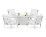 Braxton 5-Piece Deep Seating Conversation Set with Fire Pit Table