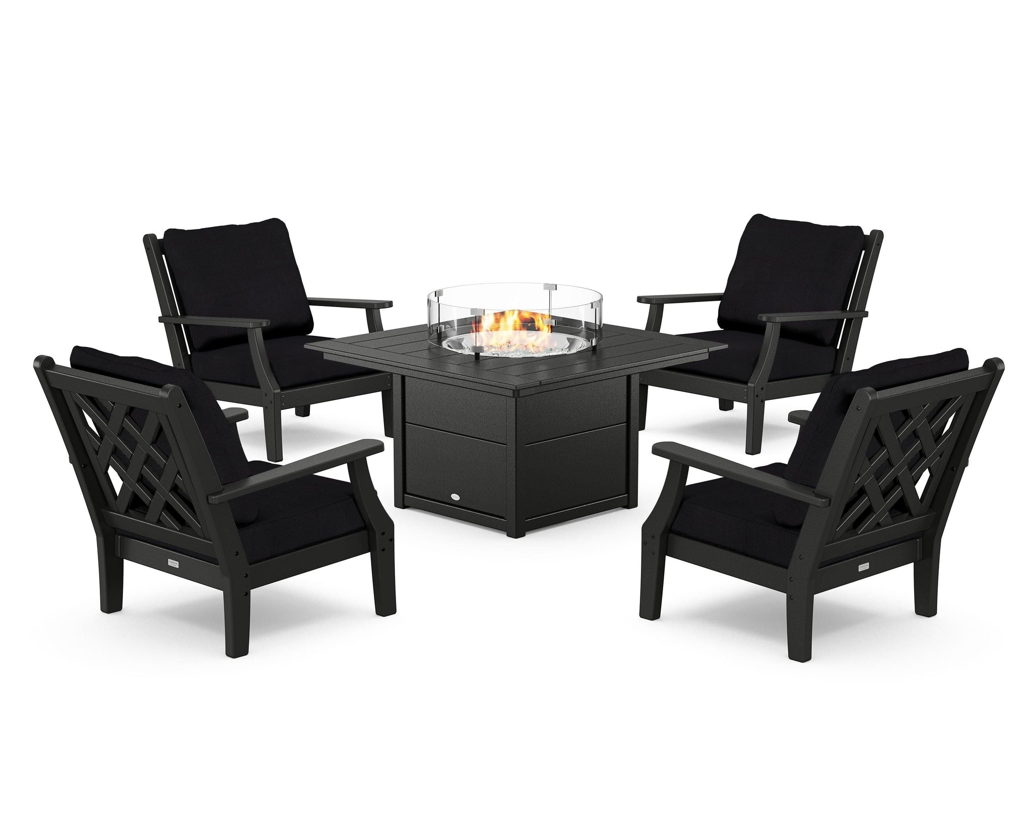 Wovendale 5-Piece Deep Seating Set with Fire Pit Table
