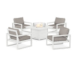 EDGE Sectional 5-Piece Deep Seating Set with Fire Pit Table