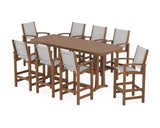 Coastal 9-Piece Bar Set with Trestle Legs