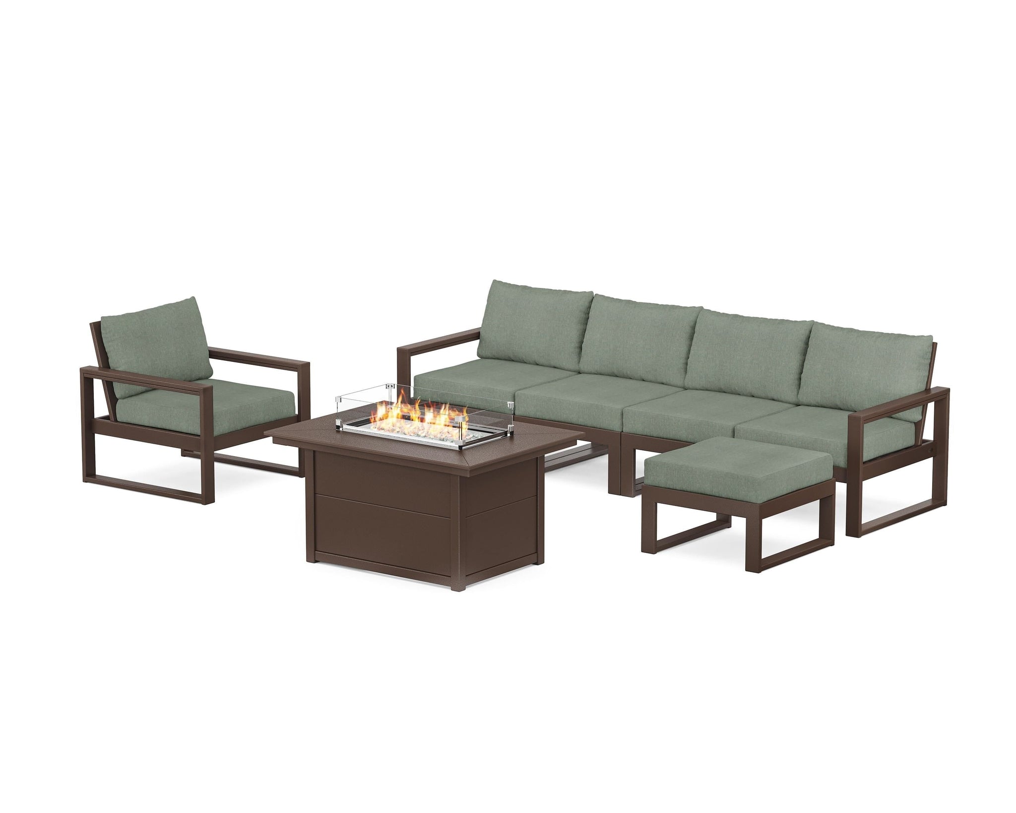 EDGE Sectional Lounge and Fire Pit Set