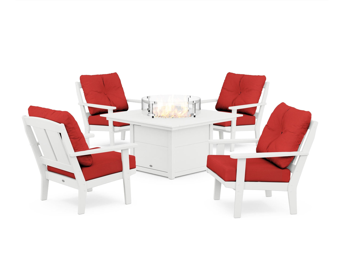 Mission 5-Piece Deep Seating Set with Fire Pit Table