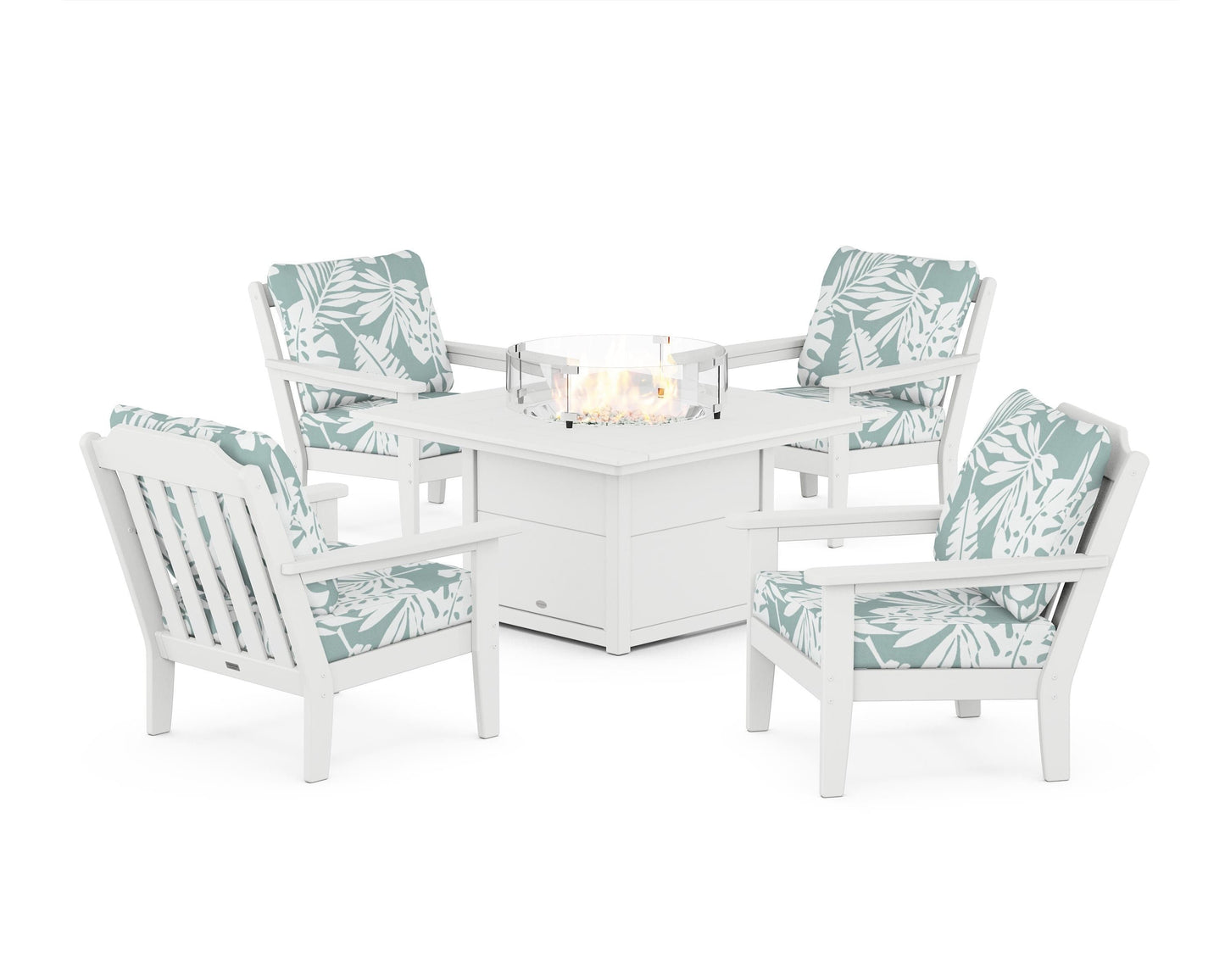 Cottage 5-Piece Deep Seating Set with Fire Pit Table